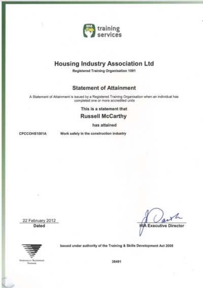 cert 10 About Us - independent building inspector perth