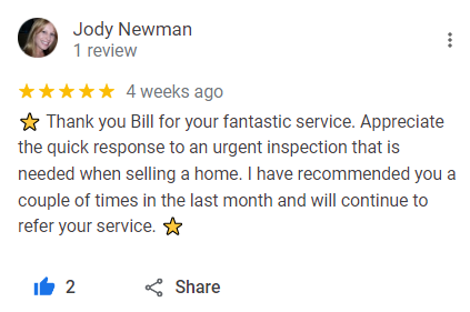 Jody Newman WA Building Inspections Reviews